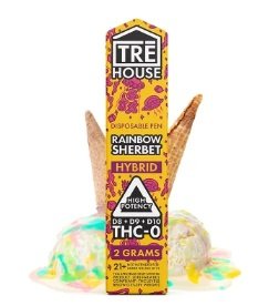 Rainbow Sherbet Delta 8 + D9 + D10 + THCO Vape Pen UK