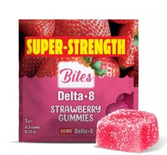 Strawberry Bites Delta-8 THC Gummy UK