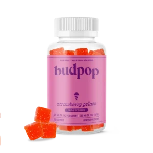 Bud Pop Strawberry Gelato Delta-8 THC Gummies UK